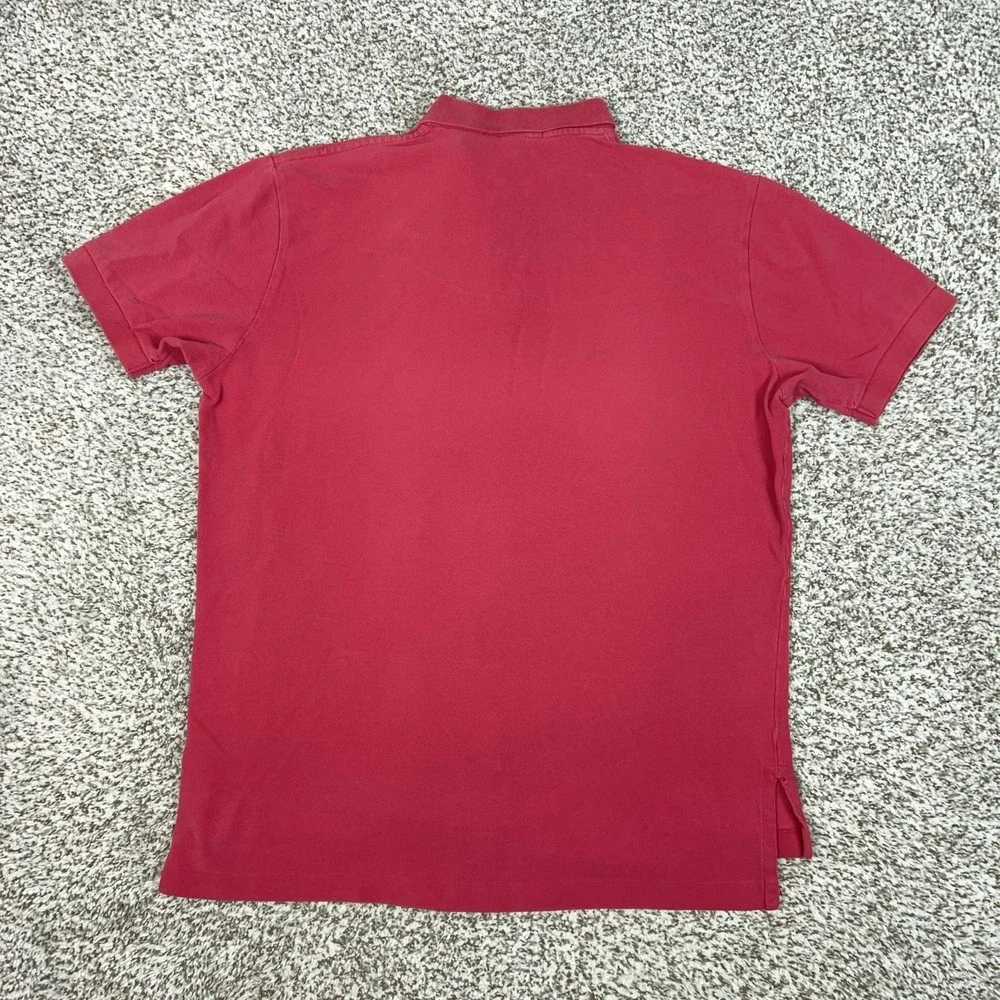 Polo Ralph Lauren Polo Shirt Mens Large Red Cotton Pony Logo Golf Top Casual
